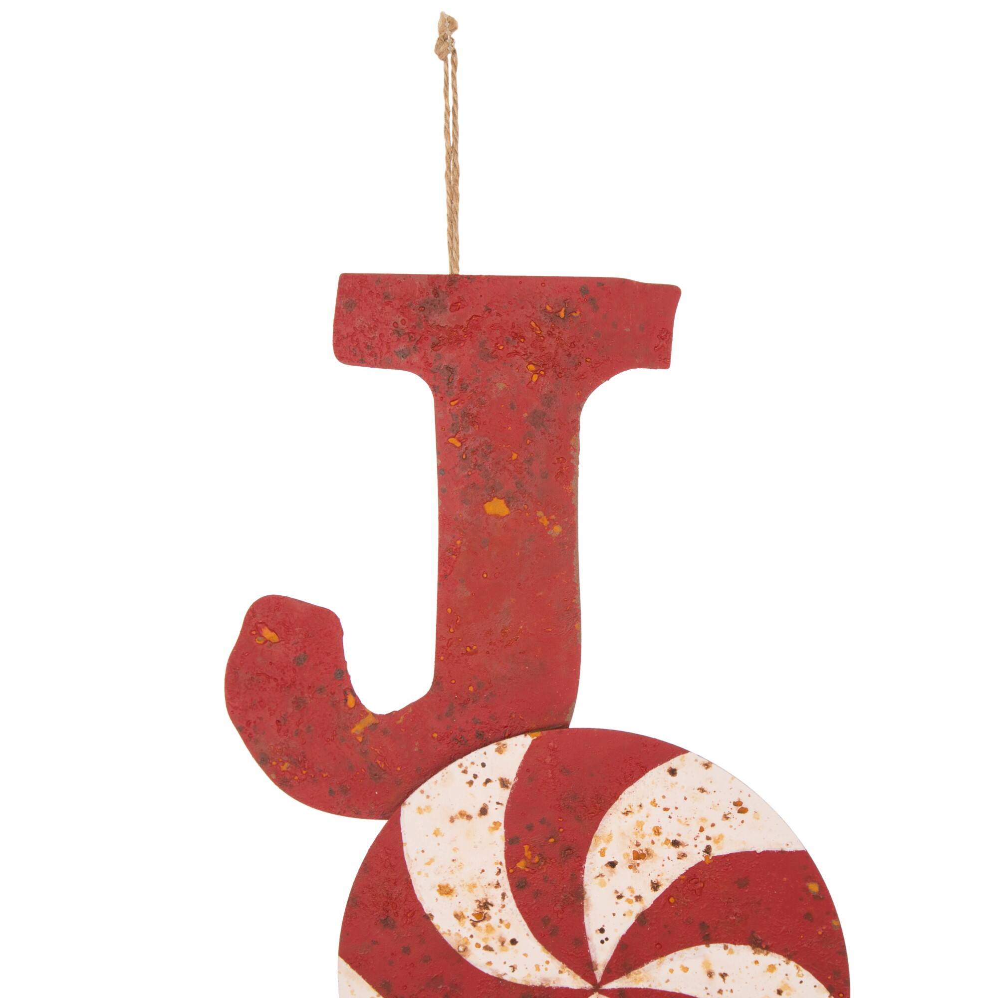 Glitzhome® 3ft. Metal Joy & Noel Yard Stake Set